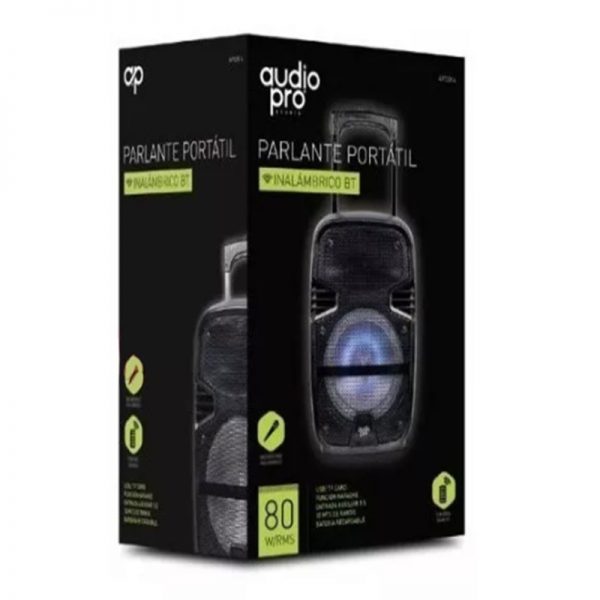 PARLANTE KARAOKE PORTATIL BLUETOOTH + MICROFONO 80W - Imagen 2