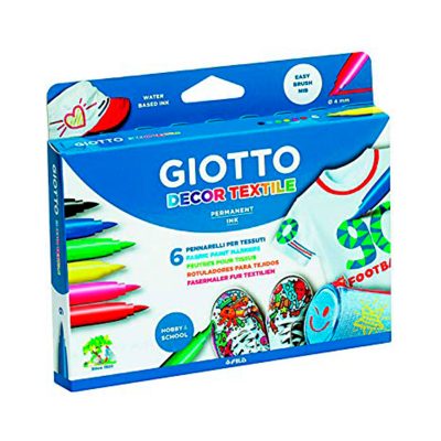 LAPIZ ROTULADOR PARA TEJIDOS GIOTTO, 6 COLORES