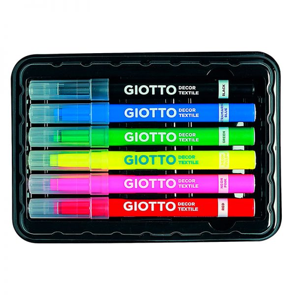 LAPIZ ROTULADOR PARA TEJIDOS GIOTTO, 6 COLORES - Imagen 2