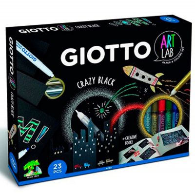 SET GIOTTO CRAZY BLACK ART LAB 23PCS