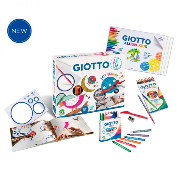 SET GIOTTO EASY DRAWING ART LAB 68PCS - Imagen 2
