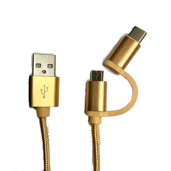 CABLE USB DUAL MICRO USB Y TIPO C - Imagen 2