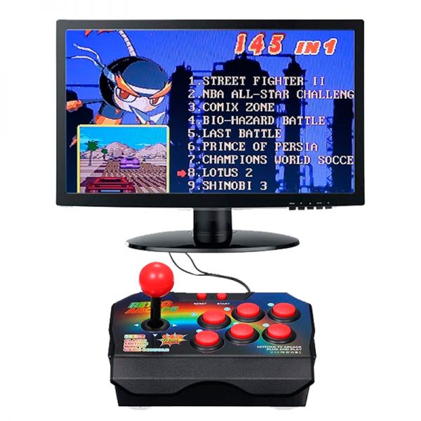 CONSOLA DE VIDEOJUEGOS RETRO ARCADE JOYSTICK 145 Juegos clásicos - Imagen 5