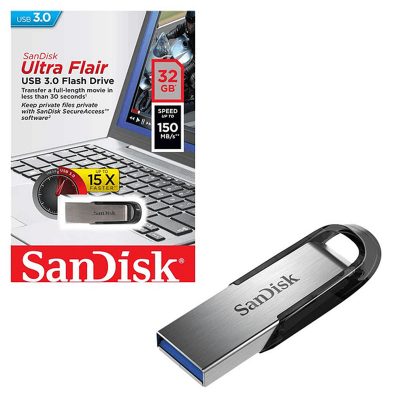 PENDRIVE 32GB SANDISK ULTRA FLAIR USB 3.0 METALICO