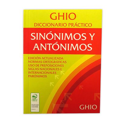 DICCIONARIO SINONIMOS Y ANTONIMOS GHIO 17 x 13 cm.