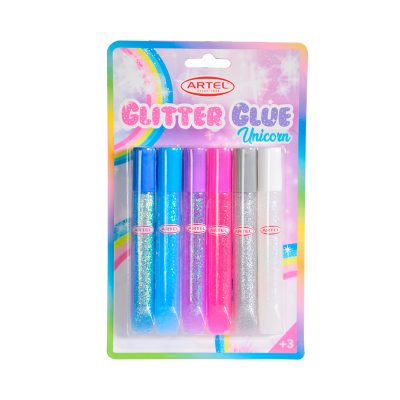 GLITTER GLUE ARTEL UNICORN 6 COLORES 13g
