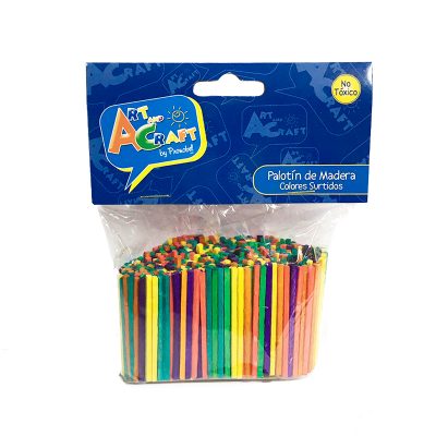PAlOTIN DE MADERA COLORES SURTIDOS ART AND CRAFT