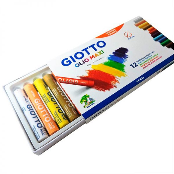 LAPICES GIOTTO PASTEL OLEO MAXI 12 COLORES