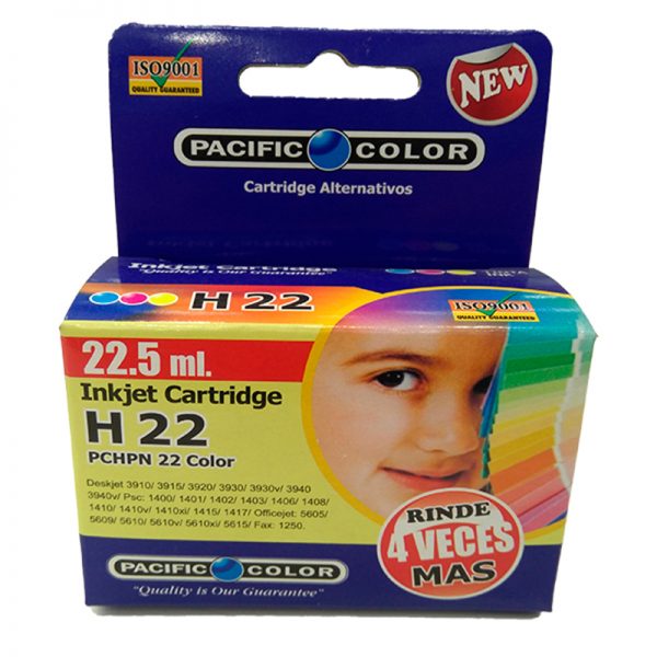 CARTRIDGE ALTERNATIVO PACIFIC COLOR H 22 COLOR 23ML