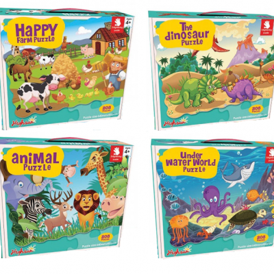 PUZZLE DELUXE 208 PCS 4 DISEÑOS