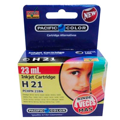 CARTRIDGE ALTERNATIVO PACIFIC COLOR H 21 NEGRA 23ML.