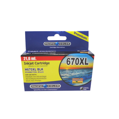 CARTRIDGE ALTERNATIVO PACIFIC COLOR 670XL BLACK