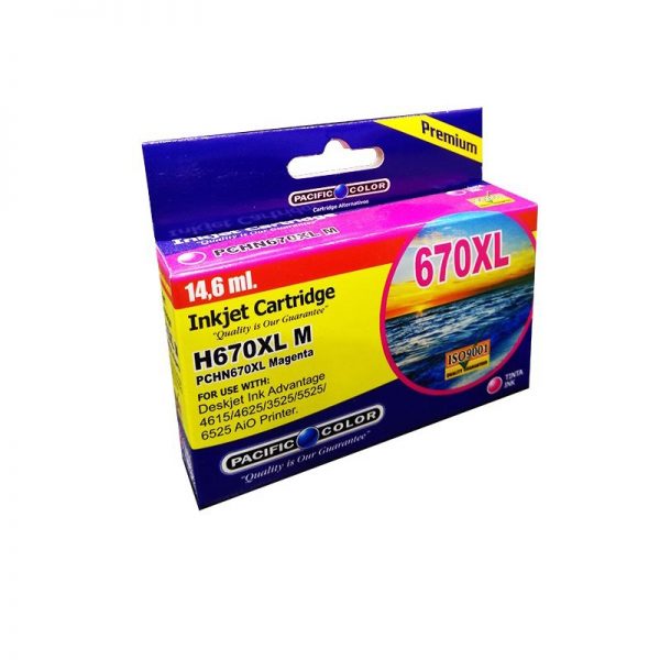 CARTRIDGE ALTERNATIVO PACIFIC COLOR 670XL MAGENTA