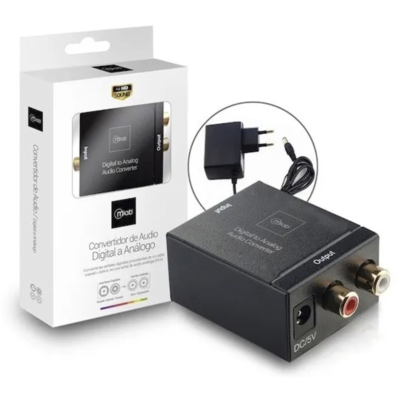 Convertidor Audio Digital Óptico A Rca Analogo Más Cable