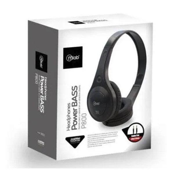 AUDIFONOS POWER BAS MLAB NEGRO P800