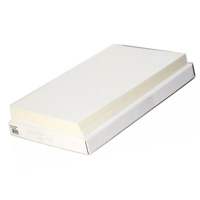 CAJA DE OPALINA GOFRADA OFICIO BLANCA 100UNID. 225GRS.