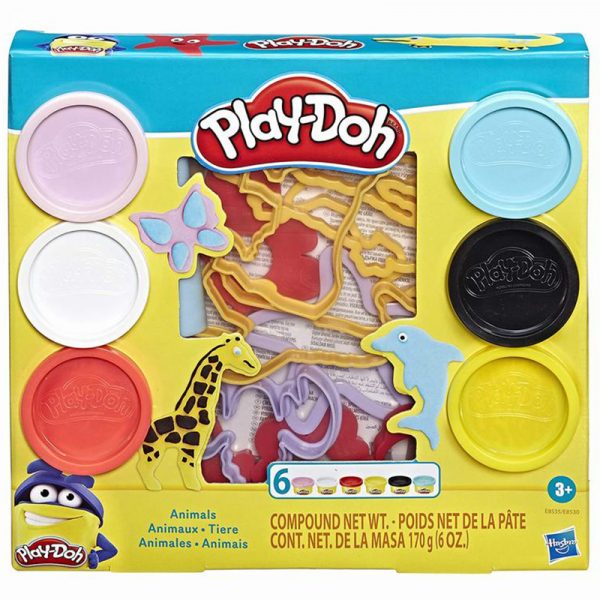 PLAY-DOH ANIMALES 6 POTES DE COLORES