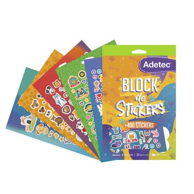 BLOCK DE STICKERS MASCOTAS ADHESIVAS