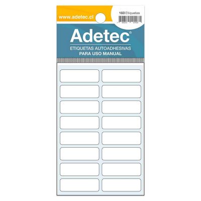 ETIQUETA RECTANGULAR MANUAL 12x40 MM