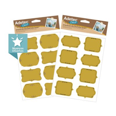 ETIQUETA DECORATIVA PAPEL KRAFT
