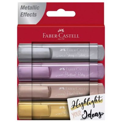 SET DESTACADORES METALLIC EFFECTS 4 COLORES