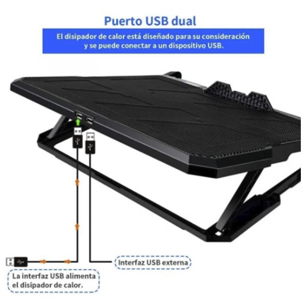 VENTILADOR GAMER PRO PARA NOTEBOOK RX0025 REPTILE X - Imagen 2