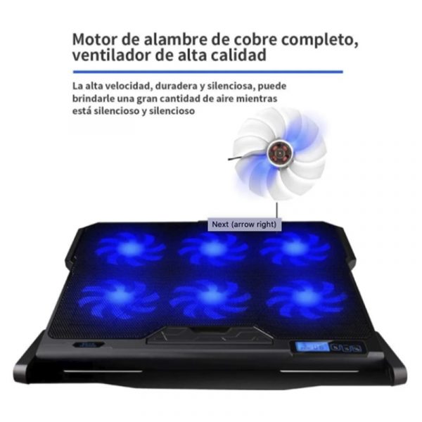 VENTILADOR GAMER PRO PARA NOTEBOOK RX0025 REPTILE X - Imagen 5