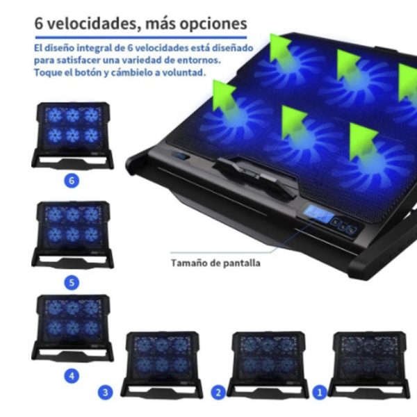 VENTILADOR GAMER PRO PARA NOTEBOOK RX0025 REPTILE X - Imagen 6
