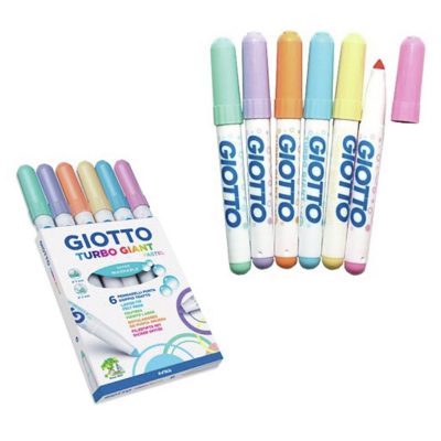 LAPICES SCRIPTO GIOTTO TURBO GIANT PASTEL 6 COLORES