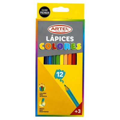 LAPICES DE COLORES ARTEL 12 UNIDADES LARGO