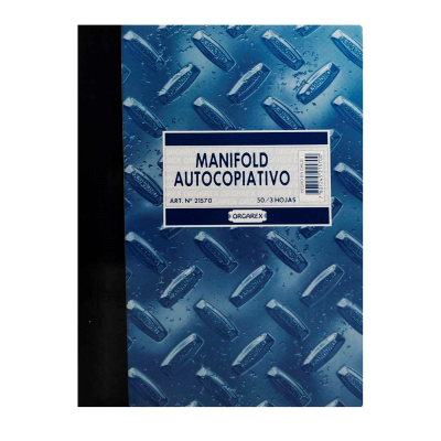 MANIFOLD TRIPLICADO 50 HOJAS  AUTOCOPIATIVO ORGAREX