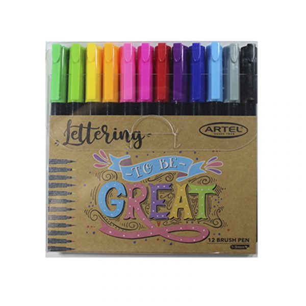 SET LETTERING 12 COLORES ARTEL