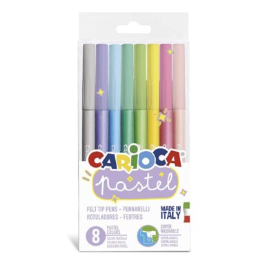 ROTULADORES 8 COLORES PASTEL CARIOCA
