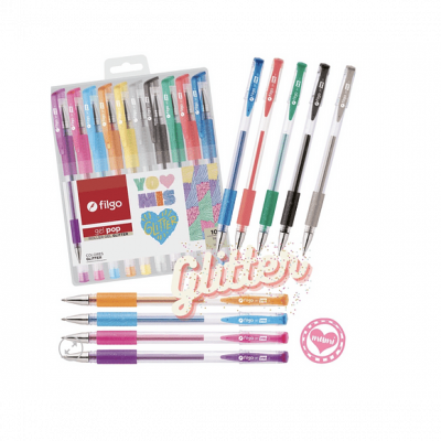 SET LAPICES GEL POP ROLLER GLITTER FILGO