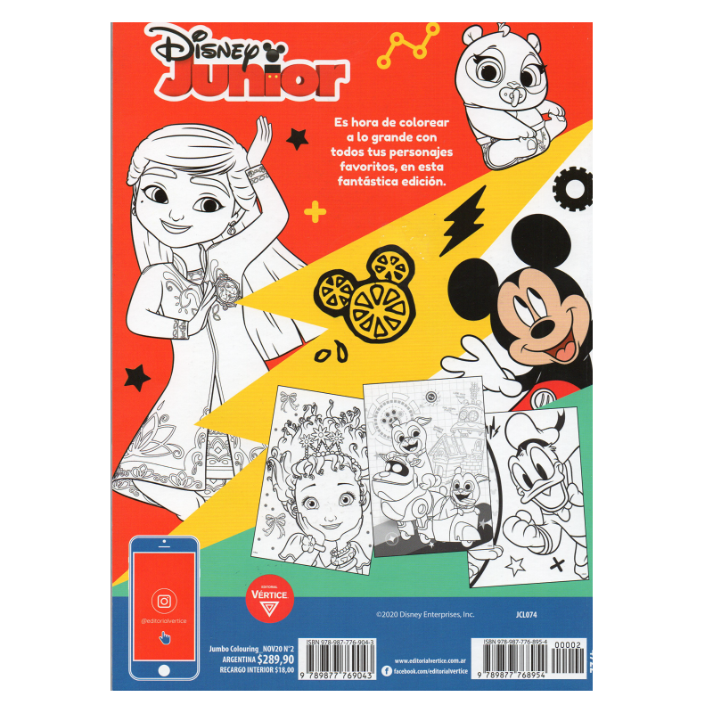 LIBRO COLOREA CON DISNEY JR.