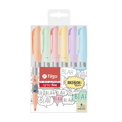 SET DESTACADORES PASTEL LIGHTER FINE