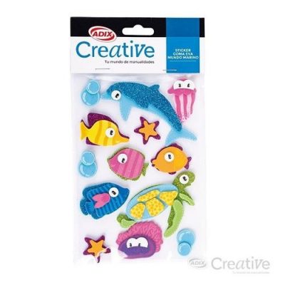 STICKERS GOMA EVA MUNDO MARINO