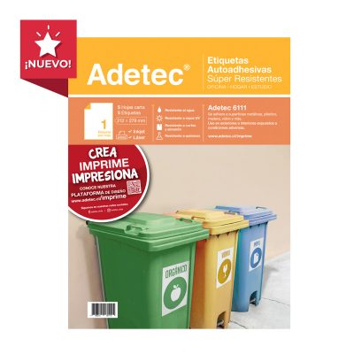 ETIQUETA SÚPER RESISTENTES HOGAR 213x279 MM