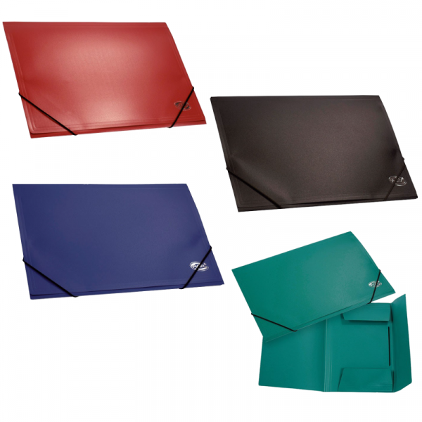 CARPETA CARTERA PLÁSTICA CON ELASTICO OFICIO