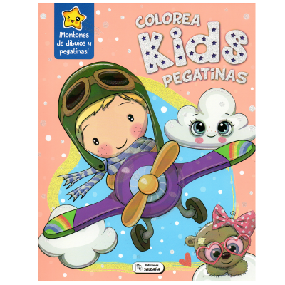 LIBRO COLOREA KIDS CON PEGATINAS
