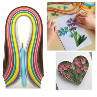 QUILLING O FILIGRANA SET 200 TIRAS EN 20 COLORES