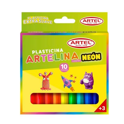 PLASTICINA NEON ARTEL 10 COLORES
