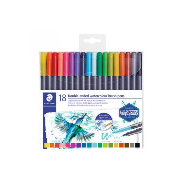 ESTUCHE 18 ROTULADORES ACUARELABLES MARSGRAPHIC DUO