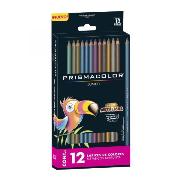 Lápices Prismacolor Junior Set 12 Colores Metálicos
