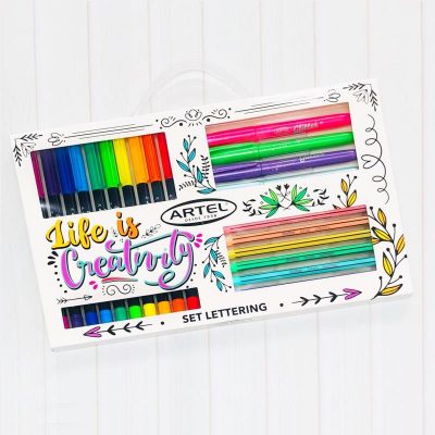 SET DE LAPICES LETTERING ARTEL