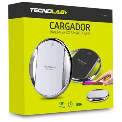 CARGADOR QI INALAMBRICO TELEFONO CELULAR 10W 5V 2A BLANCO