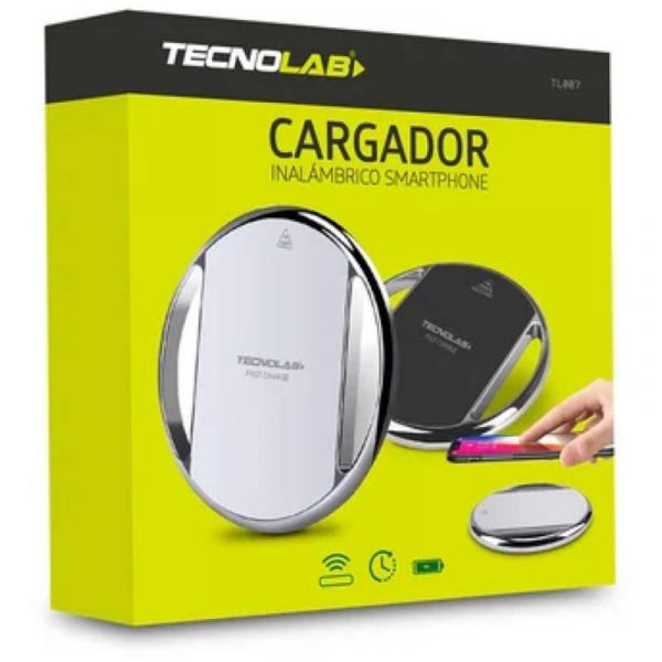 CARGADOR QI INALAMBRICO TELEFONO CELULAR 10W 5V 2A BLANCO