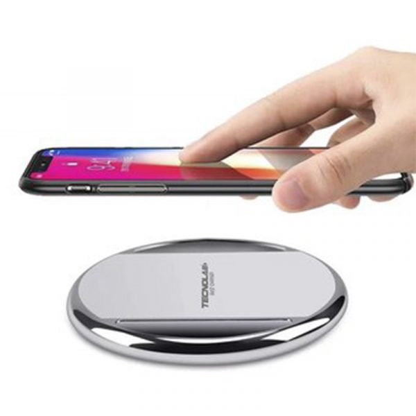 CARGADOR QI INALAMBRICO TELEFONO CELULAR 10W 5V 2A BLANCO - Imagen 2