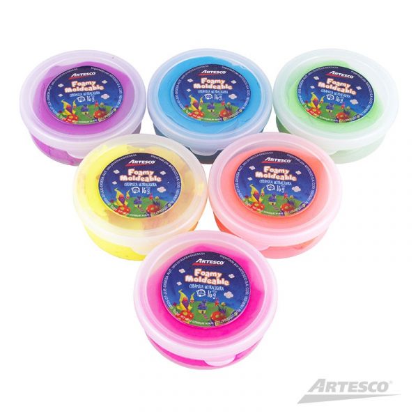 FOAMY MOLDEABLE X 6 COLORES NEÓN - Imagen 2