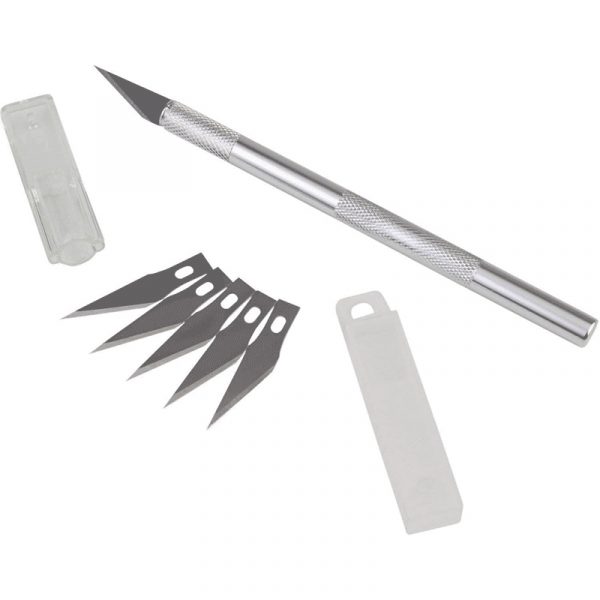 CUCHILLO BISTURI METALICO CON 5 REPUESTOS - Imagen 2